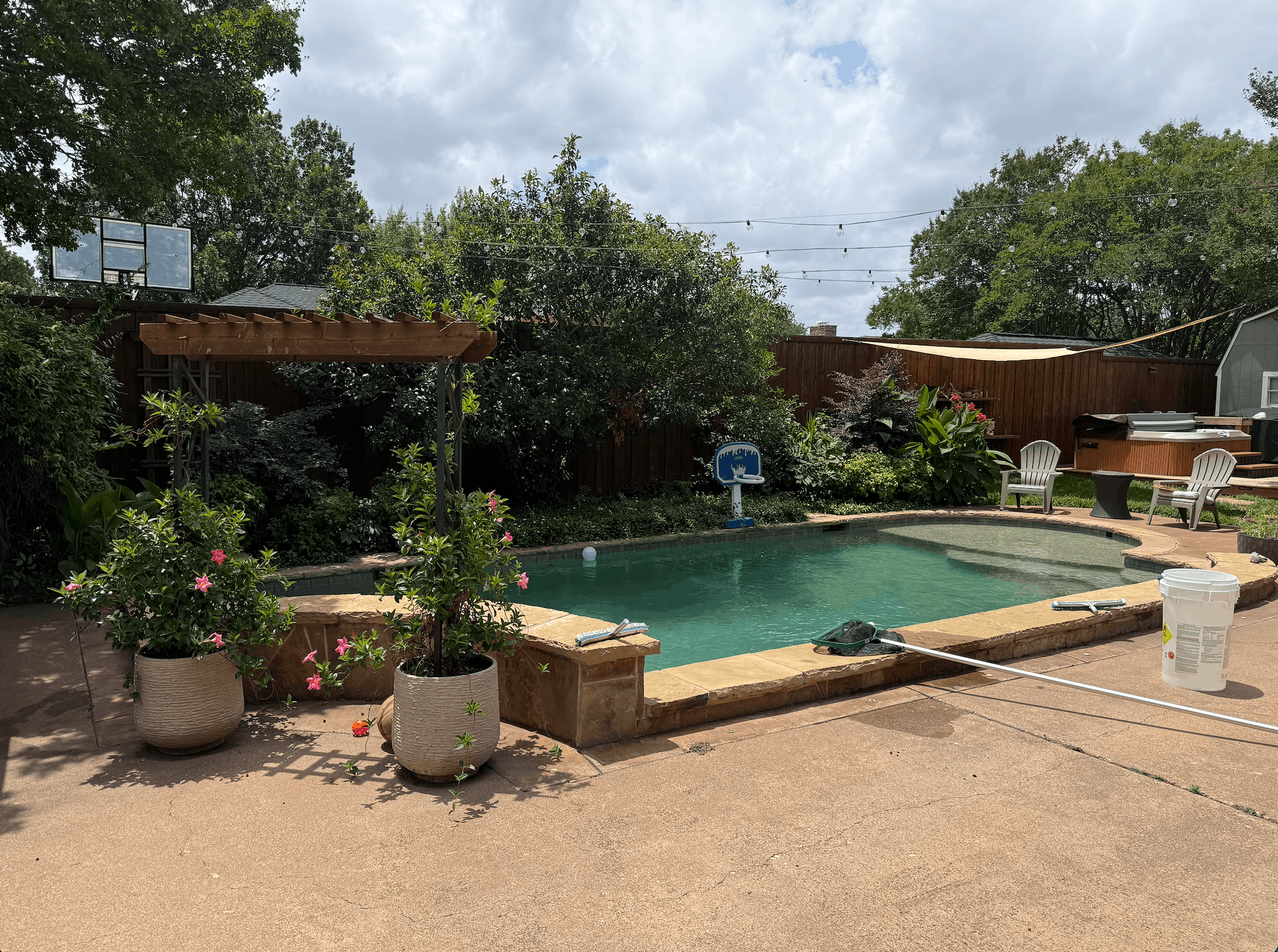 Green pool recovery