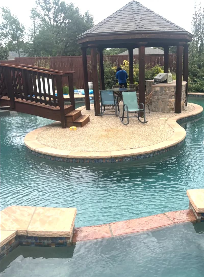 Pool service project in Colleyville, Texas