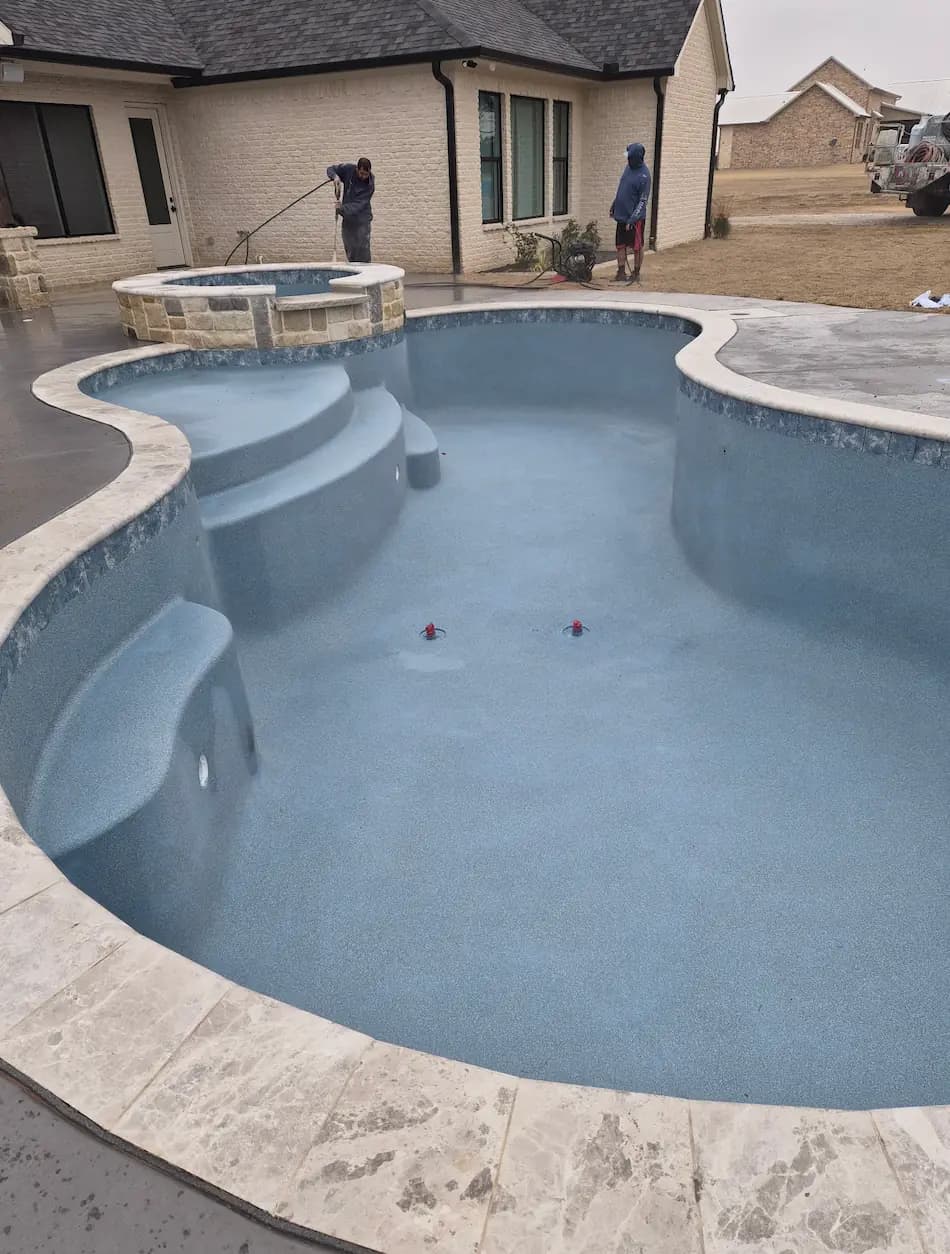 Pool plaster surface work by Buff Pools